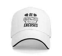 Sombrero De Béisbol Sé Más Fuerte Que Tus Excusas Sombrero Pico Deportes Moda Visera Sombreros, para Senderismo, Playa, Exterior, 55-59cm
