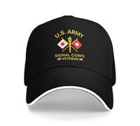 Sombrero De Béisbol Veteran del Cuerpo De Señales del Ejército De Los Estados Unidos Gorra Tipo Sándwich Ajustable Mujer Unisex Sombreros, para Senderismo, Playa, Cámping, 55-59cm