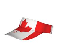 Sombrero de bicicleta unisex con estampado de bandera canadiense, espalda ajustable, cinta mágica, visera solar para fitness, playa, senderismo