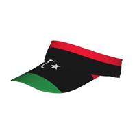 Sombrero de bicicleta unisex con estampado de bandera de Libia, visera mágica para fitness, playa, senderismo