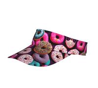 Sombrero de bicicleta unisex con estampado de donas y espalda ajustable, visera mágica para fitness, playa, senderismo