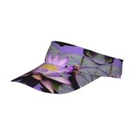 Sombrero de bicicleta unisex con estampado de flor de loto morado, visera mágica para fitness, playa, senderismo