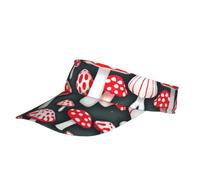 Sombrero de bicicleta unisex con estampado de hongos rojos y blancos y espalda ajustable, visera mágica para fitness, playa, senderismo