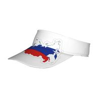 Sombrero de bicicleta unisex con estampado de mapa de bandera rusa, visera mágica para fitness, playa, senderismo