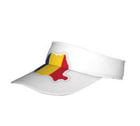 Sombrero de bicicleta unisex con estampado de mapa de la bandera de Rumanía, visera mágica para fitness, playa, senderismo