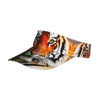 Sombrero de bicicleta unisex con estampado de rayas de tigre y rayas naranjas, espalda ajustable, visera mágica para fitness, playa, senderismo