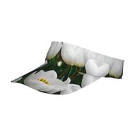 Sombrero de bicicleta unisex con estampado de tulipanes blancos, visera mágica para fitness, playa, senderismo