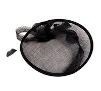 Sombrero de boda de malla para mujer, tocado de moda, cintas y sombrero, gorras de béisbol 9forty (negro, talla única)