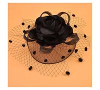 Sombrero de boda Diadema de malla con plumas y flores for mujer, elegante tocado for invitados a la iglesia o for bodas, accesorios for cabeza fiesta(Type M)