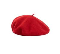 Sombrero de Boina Boina Lisa de Gran Circunferencia for Mujer, Ideal for otoño e Invierno. Diseño Sencillo y versátil. Un Gorro cálido Elegante para Combinar(Red)