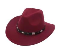 Sombrero de bolos con hebilla de cinturón estilo occidental Love Top Broadside Wide Brim Head Cowboy Dress Up Hats para disfraz de mujer (talla única)