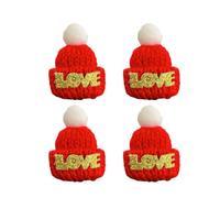 Sombrero de botella de vino de Navidad, pequeño sombrero de punto de Navidad, decoración de botella de vino de Navidad, sombrero de botella de vino de Navidad, 15 soportes decorativos para botellas de