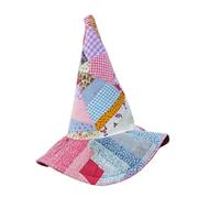 Sombrero de bruja, 15.75 pulgadas, diseño de arte popular acolchado para fiestas de Halloween, bailes de máscaras con función decorativa, accesorio de disfraz para actuaciones en escenario, carnavales