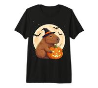 Sombrero de Bruja Capibara de Halloween Calabaza Espeluznante Camiseta Premium