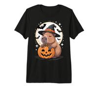 Sombrero de Bruja Capibara de Halloween Calabaza Espeluznante Camiseta Premium