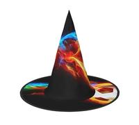 Sombrero de bruja de dragón de fuego para adultos, accesorio festivo para fiestas, bailes de máscaras, cosplay y carnaval