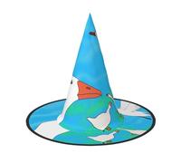 Sombrero de bruja de ganso blanco feliz para adultos, accesorio de disfraz festivo para fiestas, bailes de máscaras, cosplay y carnaval