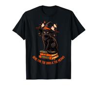 Sombrero de Bruja de Gato Negro de la Temporada de otoño aquí para los maullidos de Boos Camiseta