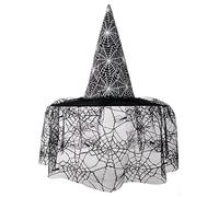 Sombrero de bruja de Halloween, accesorio de disfraz de bruja malvada para adultos, talla única, perfecto para cosplay, juegos de rol y disfraces de Halloween