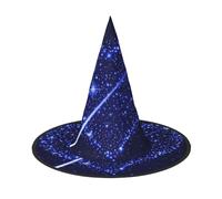 Sombrero de bruja de Halloween con corazón de estrella fugaz para adultos, accesorio de disfraz festivo para fiestas, bailes de máscaras, cosplay y carnaval