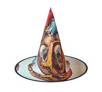 Sombrero de bruja de Halloween con diseño de corazón de anatomía humana para adultos, accesorio de disfraz festivo para fiestas, bailes de máscaras, cosplay y carnaval
