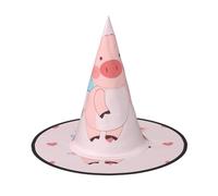 Sombrero de bruja de Halloween de cerdo volador de dibujos animados para adultos, accesorio de disfraz festivo para fiestas, bailes de máscaras, cosplay y carnaval