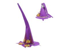 Sombrero de bruja de hoja de arce para mujer, disfraz de bruja de fieltro para disfrazarse, tocado para vacaciones, actuaciones, fotografía, eventos de escenario, decoraciones