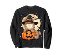 Sombrero de Bruja de Llama de Halloween Calabaza Espeluznante Sudadera