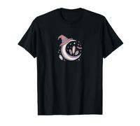 Sombrero de Bruja de Luna mística, murciélago mágico Celestial y Cristales Camiseta gráfica económica