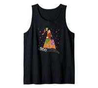 Sombrero de Bruja de Retazos de Halloween Camiseta sin Mangas