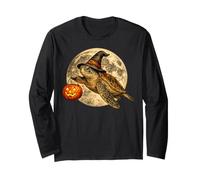 Sombrero de Bruja de Tortuga Marina Jack O Lantern Calabaza Luna Escoba Manga Larga