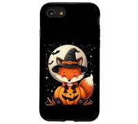 Sombrero de Bruja de Zorro de Halloween Calabaza Espeluznante Carcasa para iPhone SE (2020) / 7/8