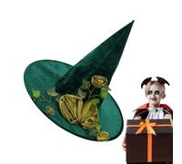 Sombrero de bruja - Diseño de ala ancha, material de fieltro ligero, función de ajuste ajustable, de fiesta temática, casco elegante que mejora el aspecto místico y la presentación del vestido