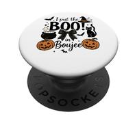 Sombrero de bruja Hocus Pocus Calabaza Gatito Negro PopSockets PopGrip Adhesivo