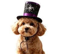 Sombrero de bruja para mascotas, divertido disfraz de araña, disfraz de Halloween para mascotas, para cosplay, al aire libre, fiesta, porche, cumpleaños, hogar, jardín, uso diario en interiores