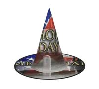 Sombrero de bruja patriótico para el Día de los Caídos de los Estados Unidos, soldados militares, disfraces de Halloween para mujeres y hombres, sombreros de bruja