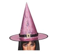 Sombrero de bruja rosa adulto