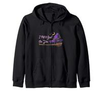 Sombrero de Bruja y Escoba con Texto en inglés I Put A Spell On You, Divertido Halloween Sudadera con Capucha