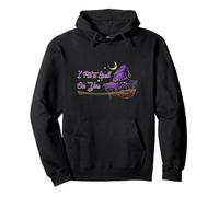 Sombrero de bruja y escoba con texto en inglés "I Put A Spell On You", divertido Halloween Sudadera con Capucha