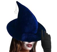 Sombrero de brujas de Halloween - Elegante hechizo de hechizos con estrella, traje de cono clásico | Carnaval Role Dress Headwear for Women Cosplay Theatre Celebration Look magics Perf