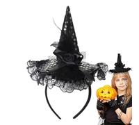 Sombrero De Brujas - Diadema De Disfraz De Halloween | Lentejuelas, Lace Hoop Band, Fancy Disch Hair Accessory - Girls, Niños, Mujeres, Partido, Cosplay, Evento Escolar, Gathering The Cymed, Fun F