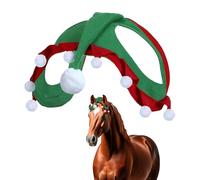 Sombrero De Caballo De Navidad: Sombrero De Elfo Festivo Para Caballos, Accesorio De Disfraz De Caballo De Peluche Para Mascotas Para Desfiles, Espectáculos De Equitación Y Fiestas Navideñas, Suminist
