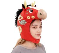Sombrero de cabeza de caballo genérico de peluche,2026 Año del Caballo de peluche | Accesorio Cosplay para fiestas | Para espectáculos, cine, mascarada, escuelas, conciertos, Carnaval,