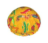 Sombrero de cactus y chile a la moda, sombrero de baño doble reutilizable, disfruta de una experiencia de baño más avanzada