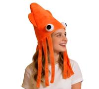 Sombrero de calamar - Divertido sombrero de calamar transpirable de felpa | Disfraz de gorras locas, para adultos, niños, niñas, , espectáculos de escenario, Halloween, Navidad, cumpleaños