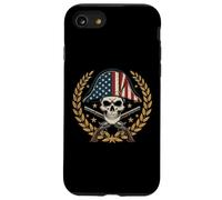 Sombrero de Calavera Pirata con Bandera de EE. UU., Vintage, patriótico, para Hombres, Mujeres y niños Carcasa para iPhone SE (2020) / 7/8