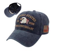 Sombrero de camionero 1776-2026, gorro desgastado de celebración 1776-2026, sombrero patriótico de recuerdo, para viajes, vacaciones, escuela, viajes diarios, camping, senderismo, mochileros, deportes