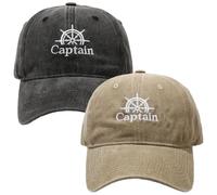 Sombrero de capitán bordado con ancla, gorra de béisbol ajustable náutica, para marinero, yate, marino, camionero, 2-8
