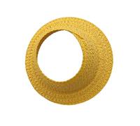 Sombrero de casa de muñecas en miniatura de 17 cm, diseño tejido con parte superior abierta, fácil de transportar para entusiastas de los viajes y coleccionistas, sombrero de muñeca de paja tejido