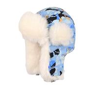 Sombrero de cazador de camuflaje, sombreros de invierno para adultos y niños, sombrero ruso cálido con orejeras para tropa, sombrero bomber para hombres y mujeres 54cm